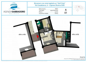 planimetria appartamento con pisccina a lignano riviera